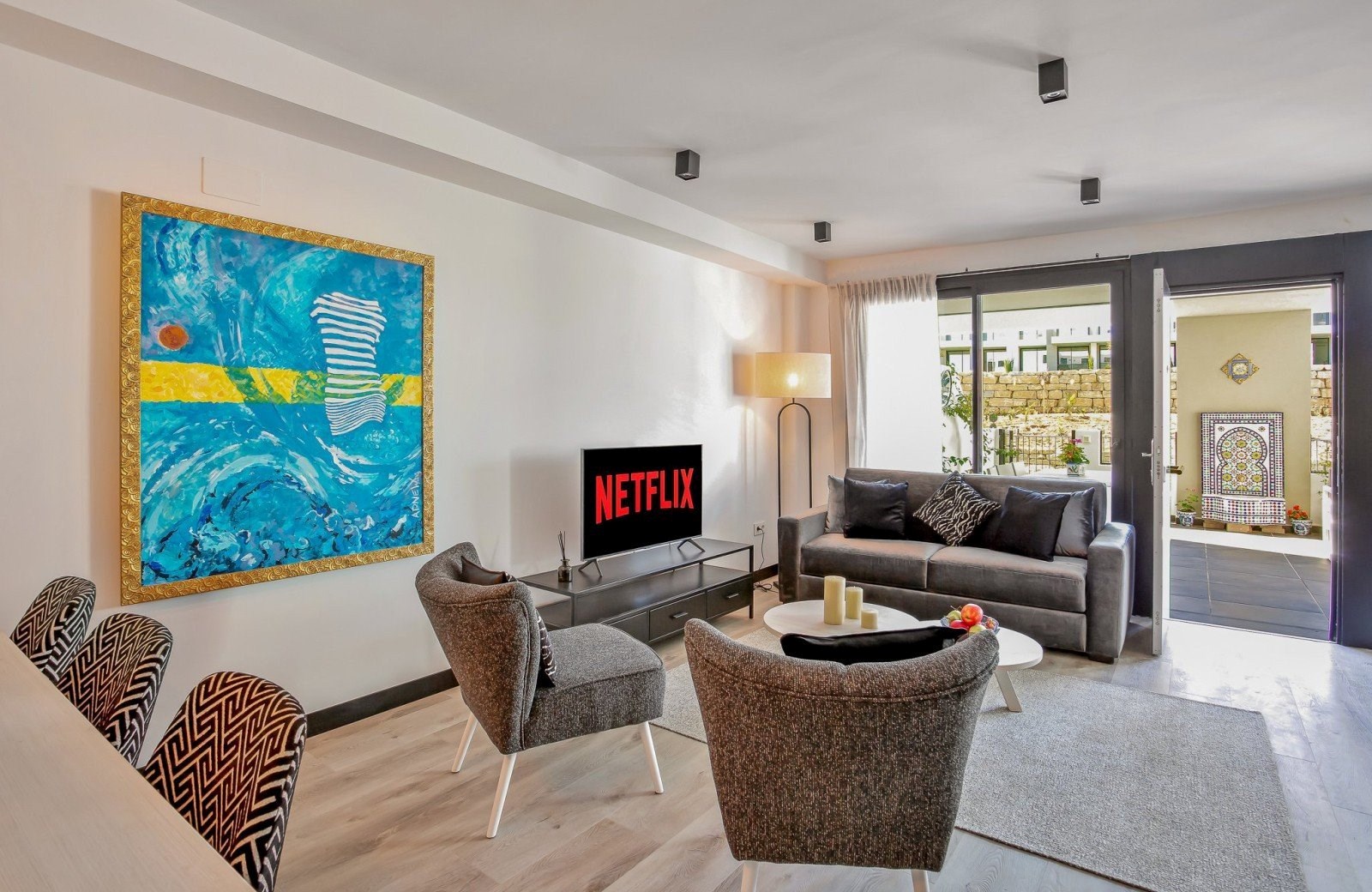 Ground Floor appartement met royaal terras én privé patio te Mijas (Malaga) Spanje 