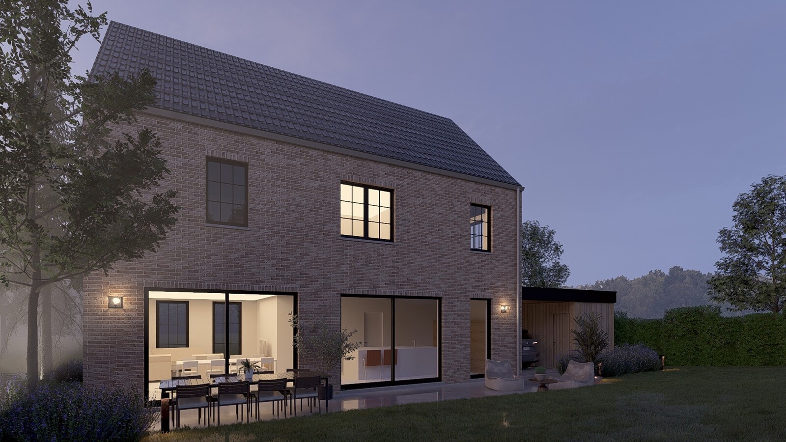 Vrijstaande Bijna Energie Neutrale nieuwbouwwoning op een perceel van 5are3ca op een rustige  doch centrale locatie in Lummen! 