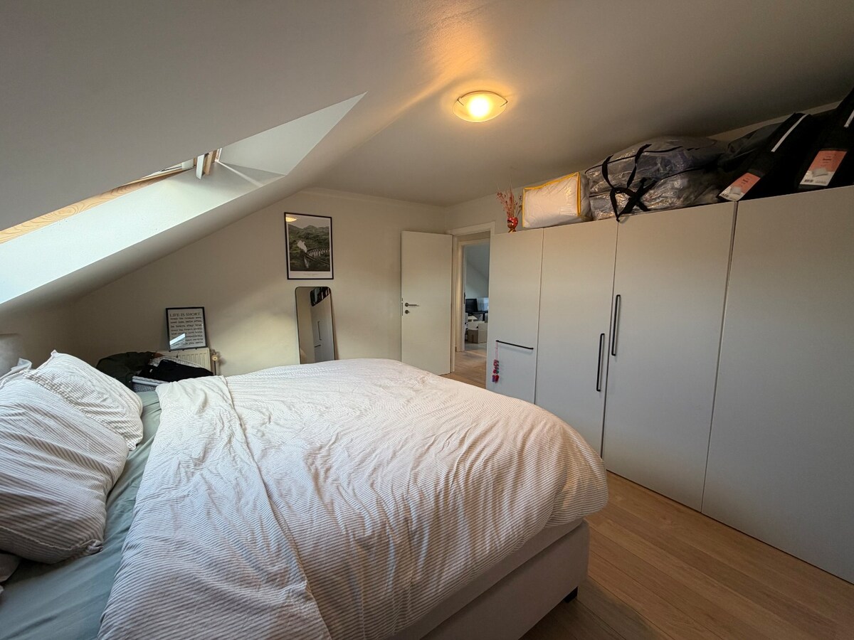 Ruim en lichtrijk dakappartement te Asper. 