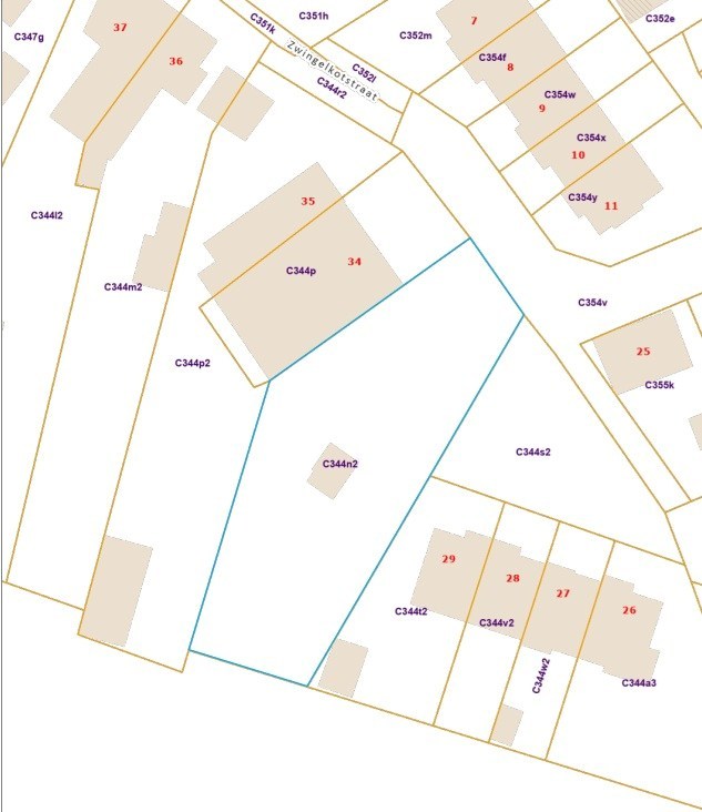 Bouwgrond van 1.066m² zonder bouwverplichting 