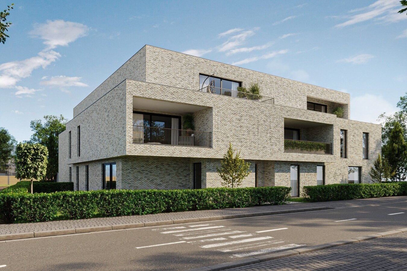 MODERN EN ENERGIEZUINIG NIEUWBOUWAPPARTEMENT MET 1 SLAAPKAMER, TERRAS EN AUTOSTANDPLAATS TE HAM CENTRUM 
