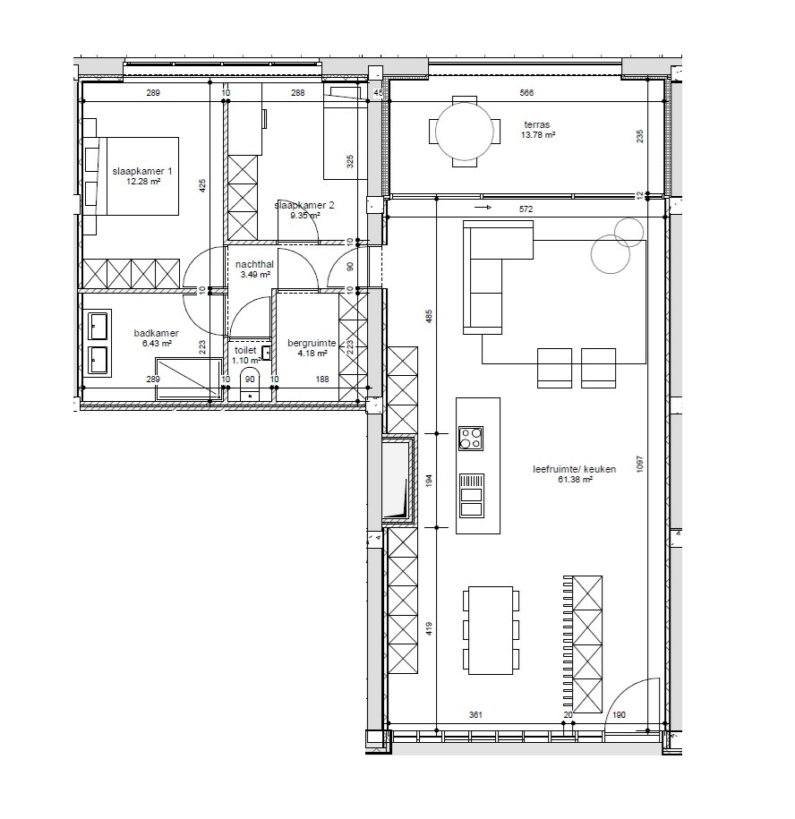 GEMEUBELD APPARTEMENT MET TERRAS - AMBIORIXSITE 