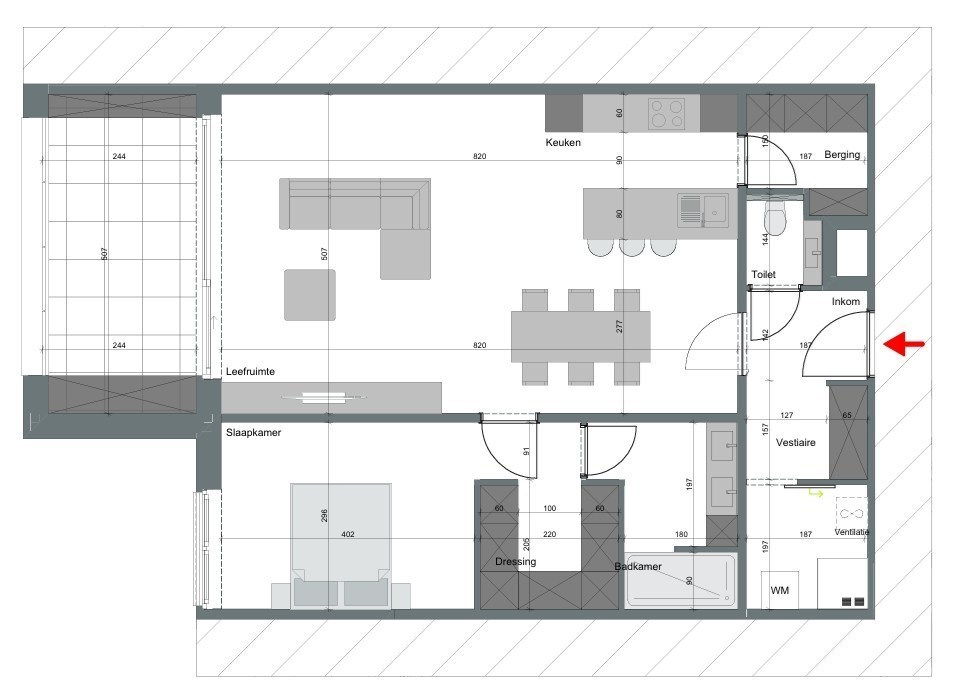 Nieuwbouwappartement met één slaapkamer, terras en ondergrondse autostaanplaats te koop in Zulte 