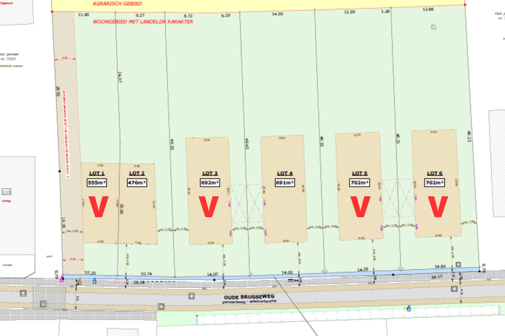 Nieuwe verkaveling voor open en halfopen bebouwingen in Oudenburg! 