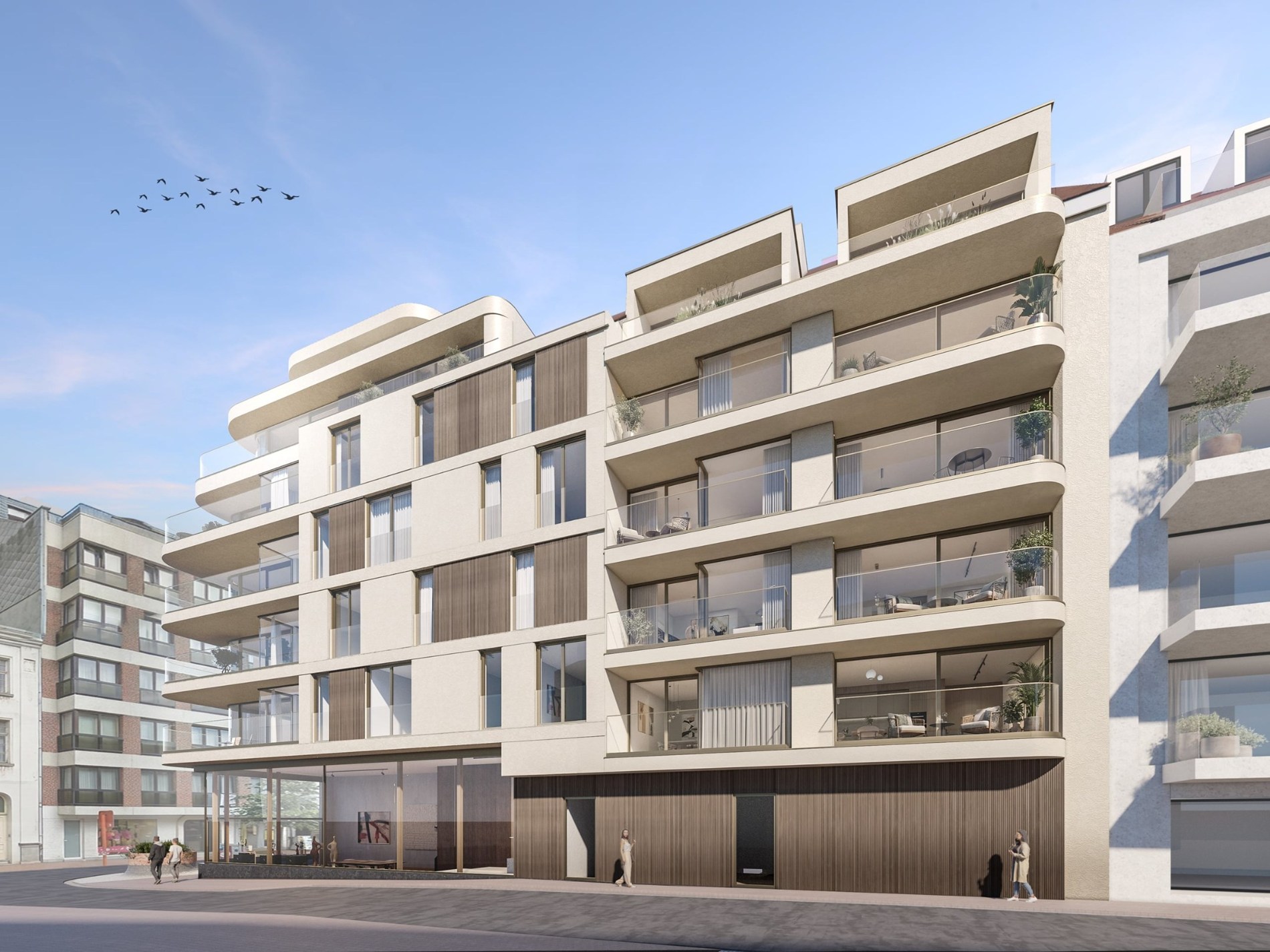 Op een uitstekende locatie op de hoek van de Dumortierlaan met de Mosselmanstraat te Knokke, op enkele passen van de Zeedijk, bevindt zich deze exclusieve nieuwbouw. Garage mogelijkheid in het gebouw. 