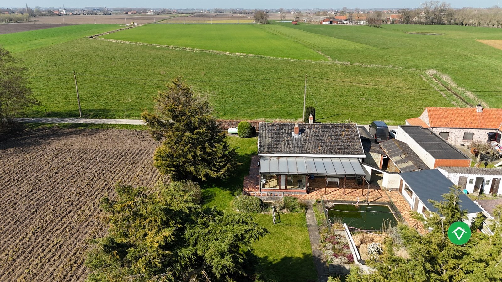 Rustig gelegen open bebouwing met landelijke vergezichten te Koekelare 