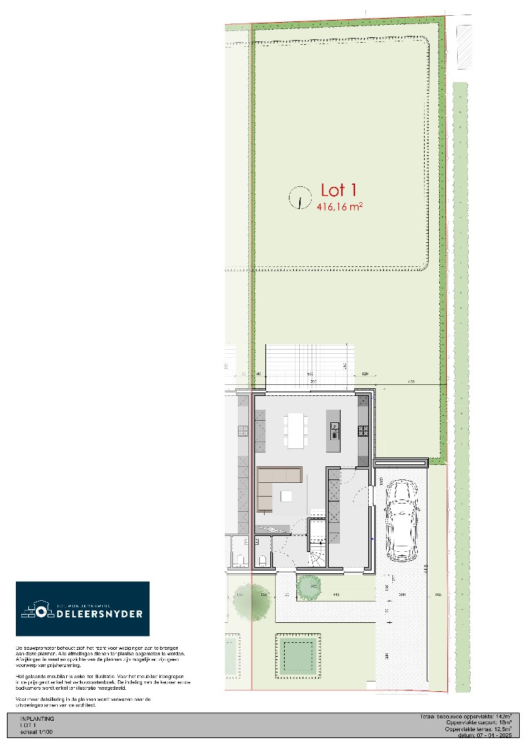 Halfopen nieuwbouwwoning met carport en tuin op 416m² 