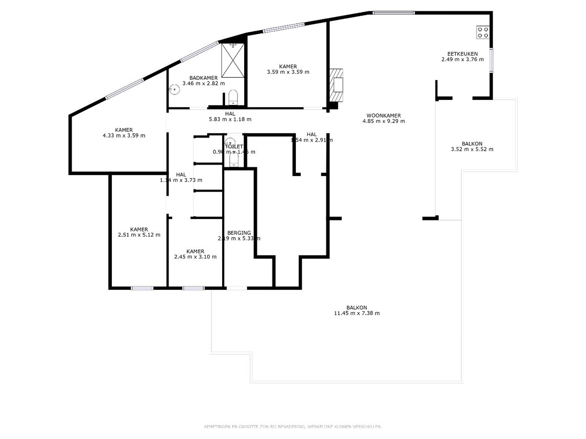 Ruime penthouse in Kermt met terras, lift, 3 slaapkamers en ruim terras 