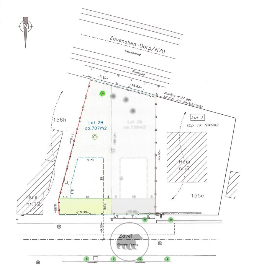 Bouwlot met achterin volwassen eiken (707m) te Lochristi 