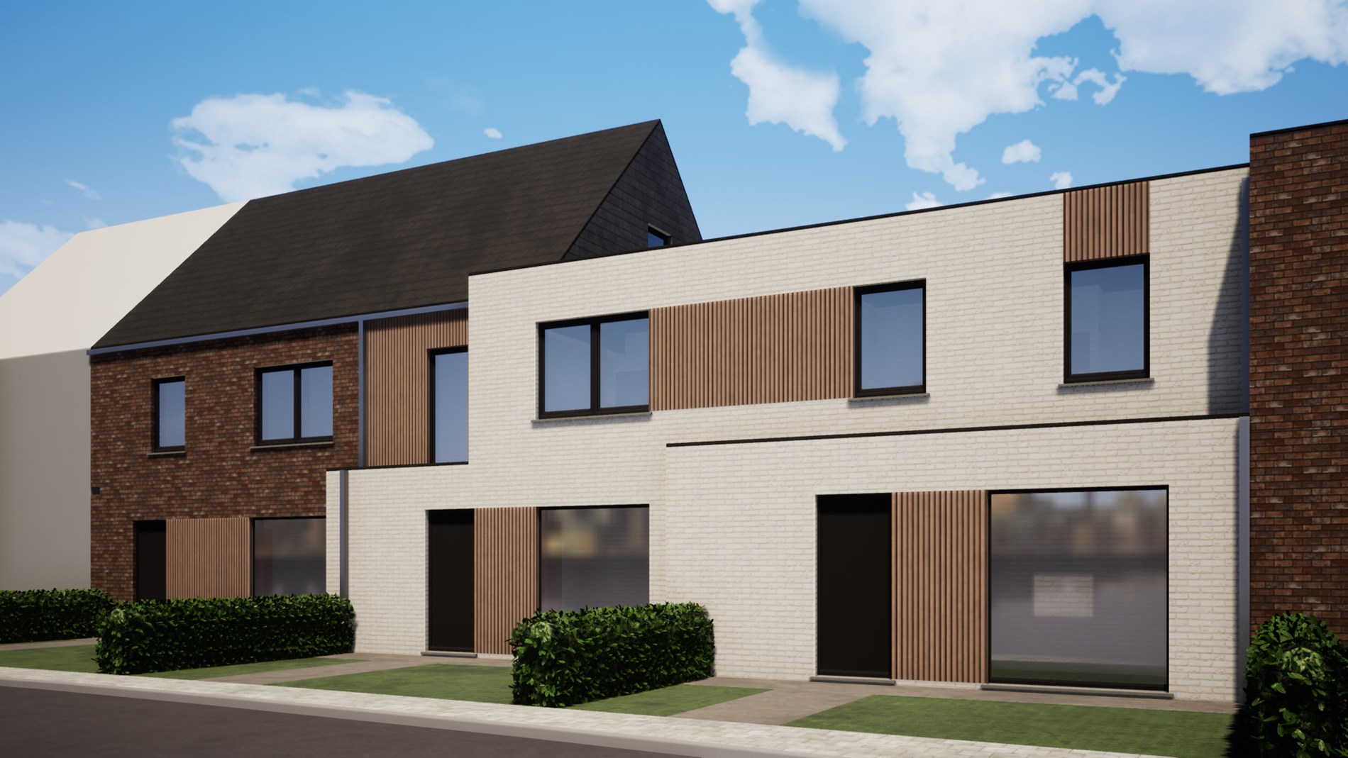 Ruime nieuwbouwwoning met uitweg op centrale ligging te Eernegem 