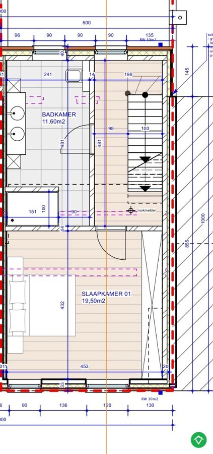 Centraal gelegen nieuwbouwwoning met 3 slaapkamers, tuin en overdekte autostaanplaats 