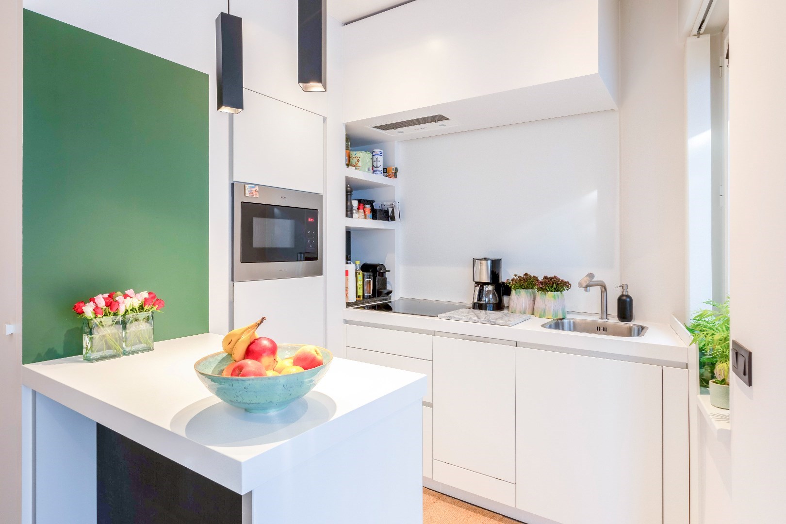 Exclusief 1-slp. app. in het centrum van de stad. 