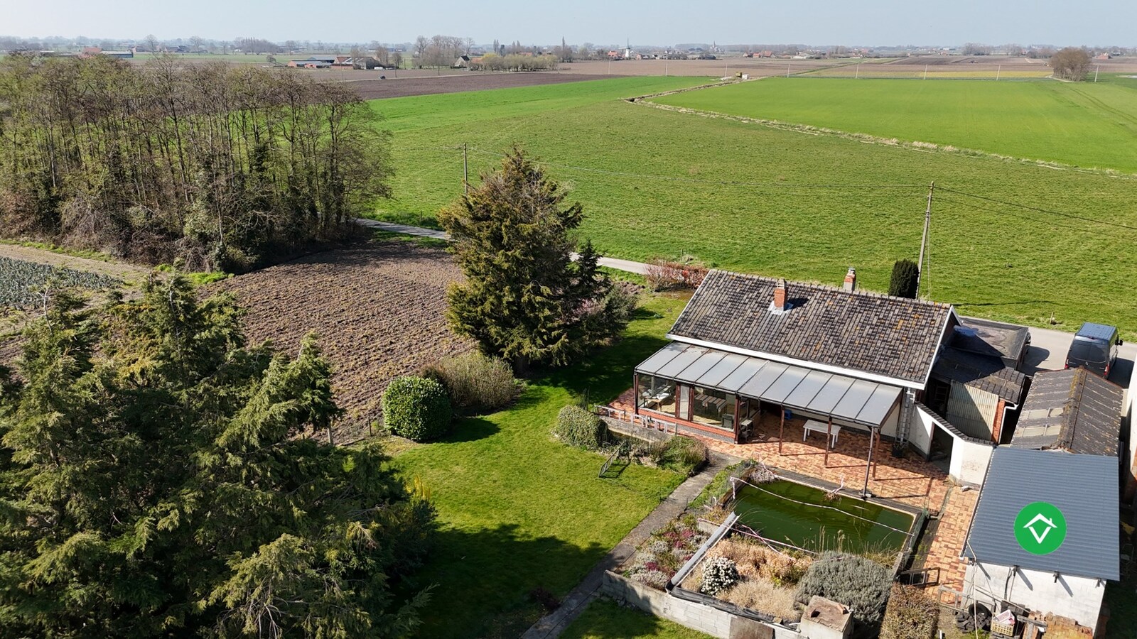 Rustig gelegen open bebouwing met landelijke vergezichten te Koekelare 