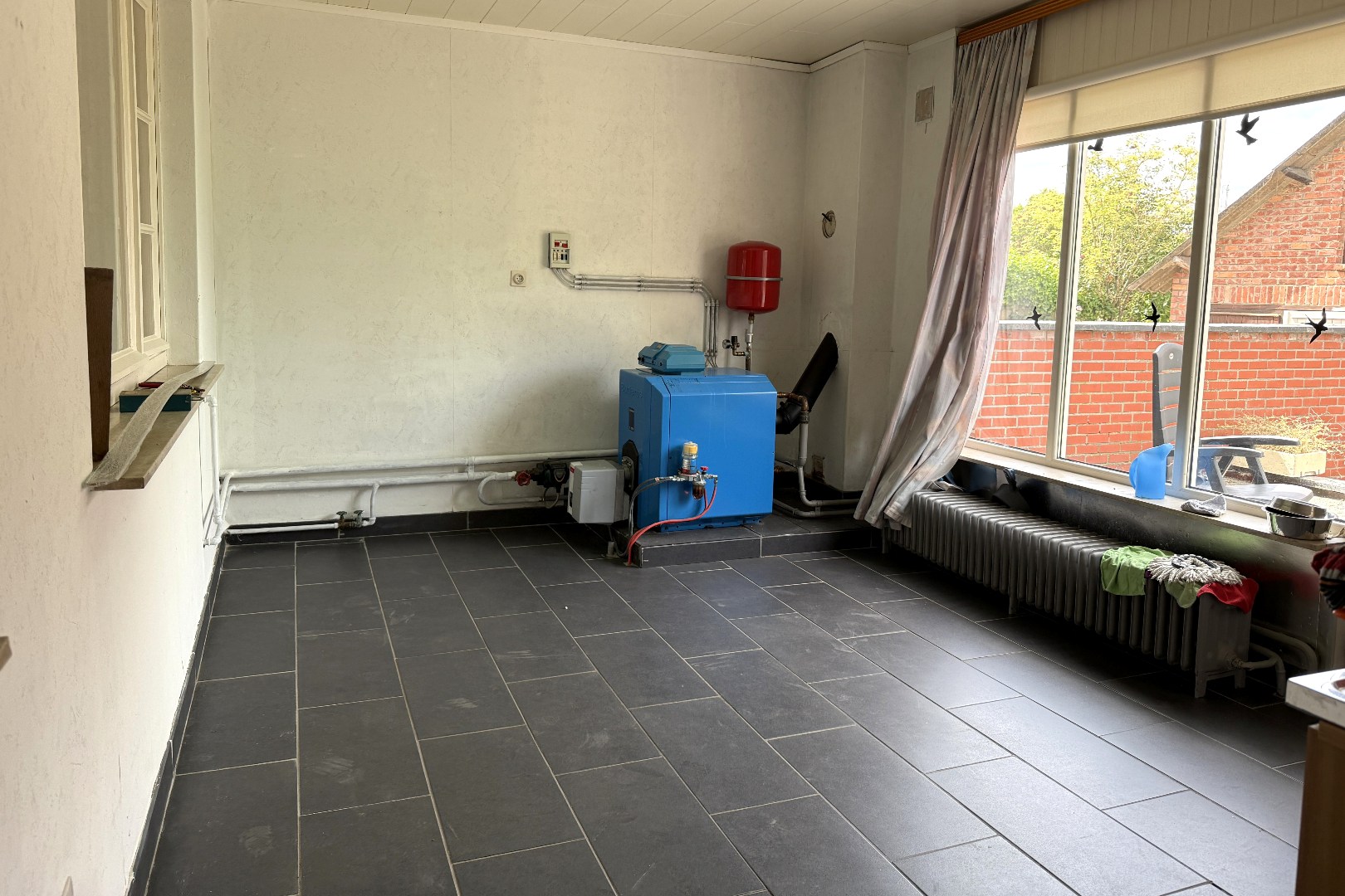 Veranda met doorgang tuin
