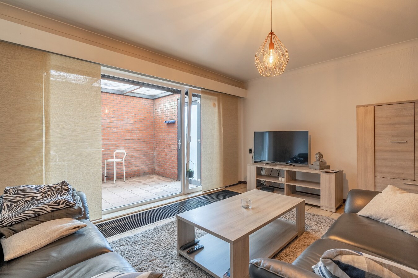 Gelijkvloers appartement met 1 slaapkamer 