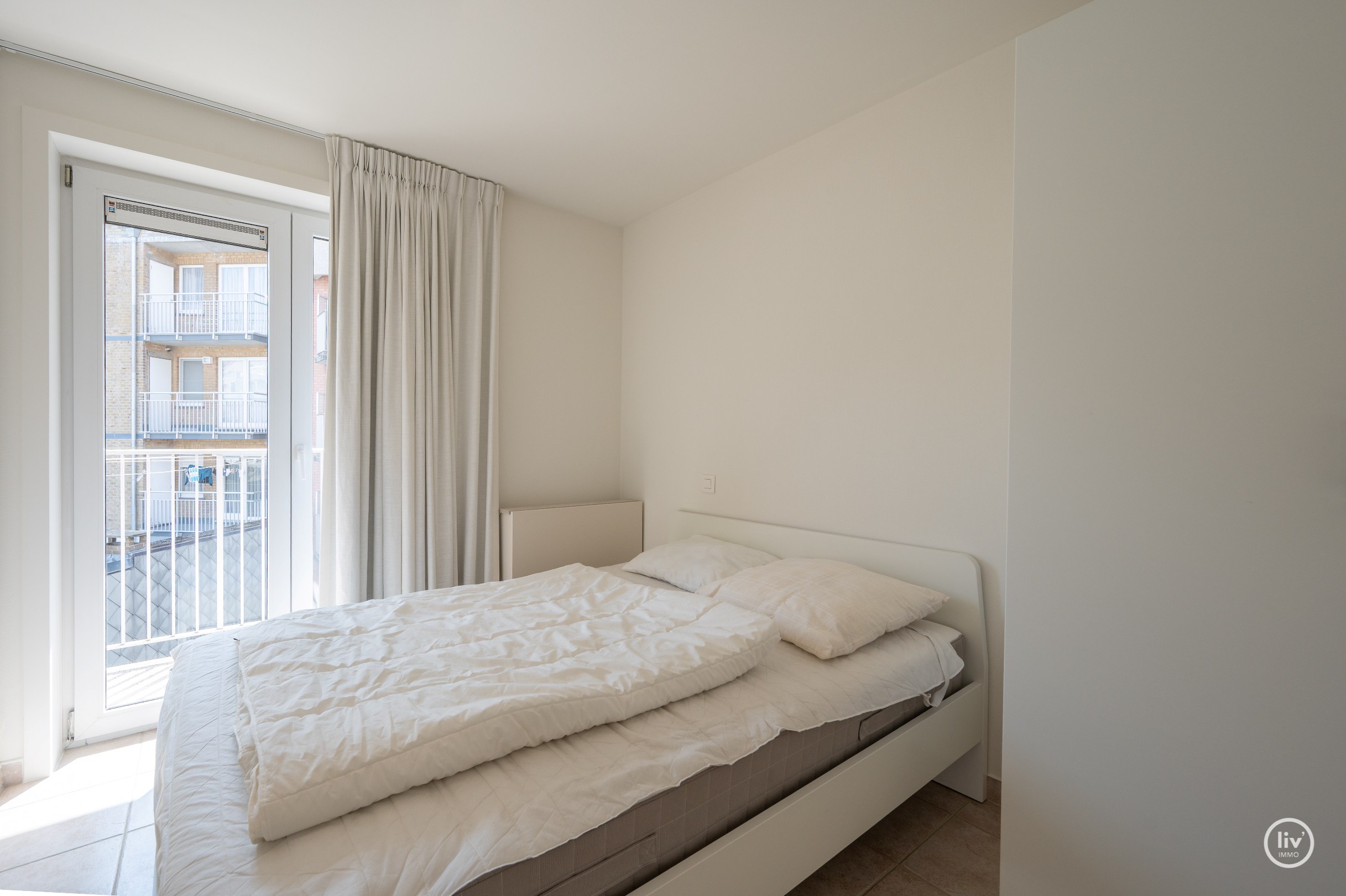 Aangenaam 2 slaapkamerappartement gelegen op een topligging in de Lippenslaan te Knokke. 