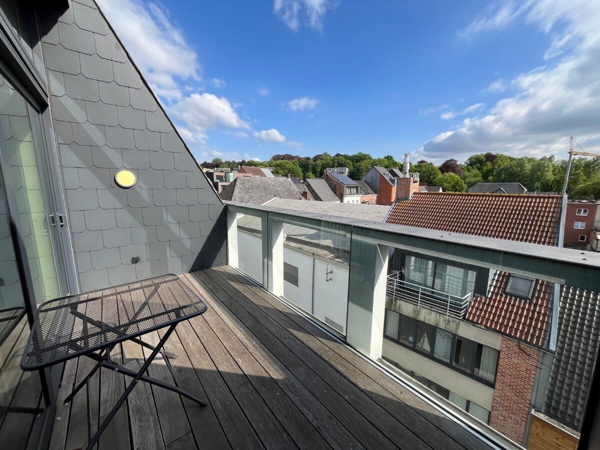 Hoogwaardig dakappartement met terras. 
