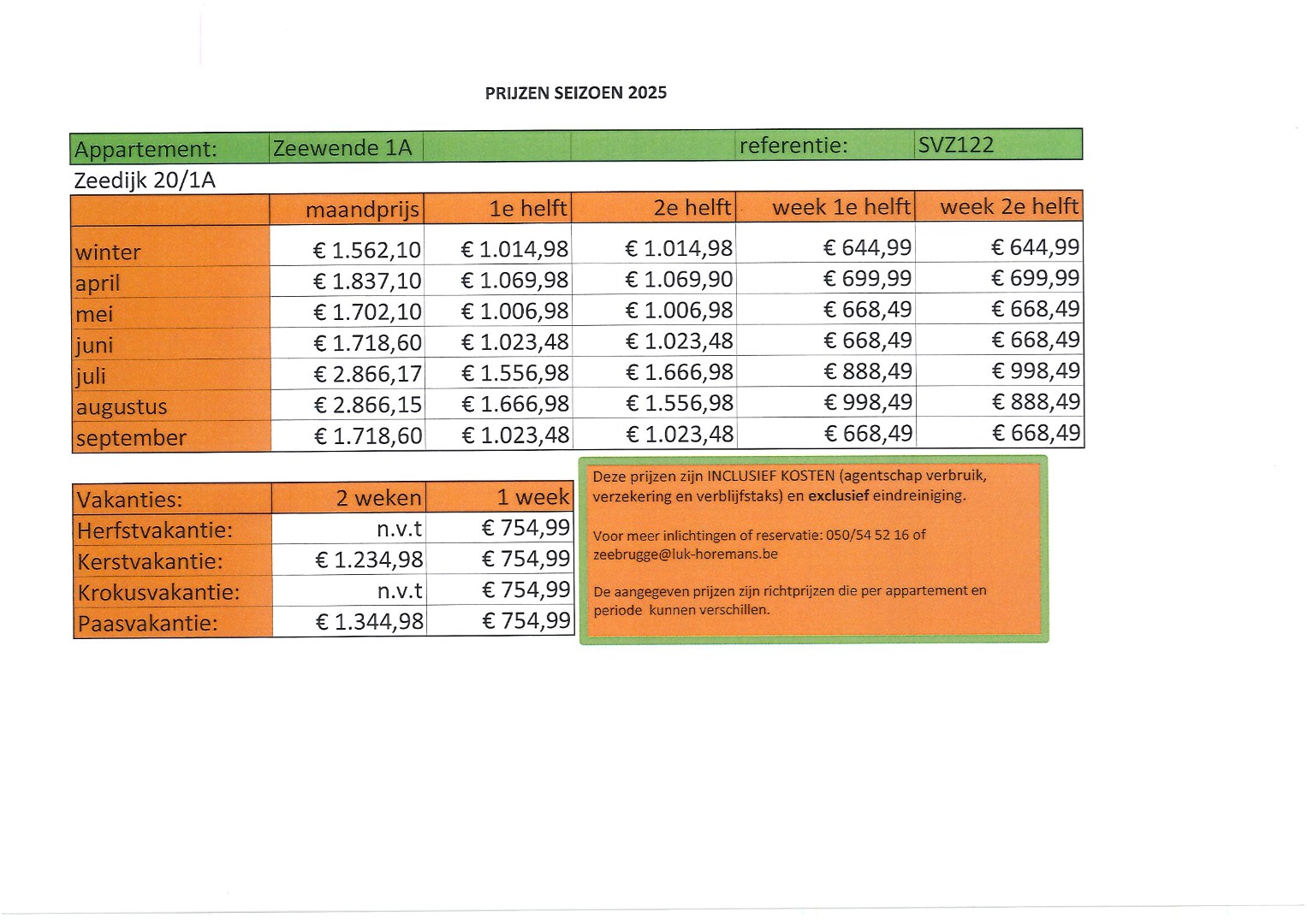 Appartement de 3 chambres à coucher dans la résidence ZEEWENDE, Zeebrugge - SVZ122 