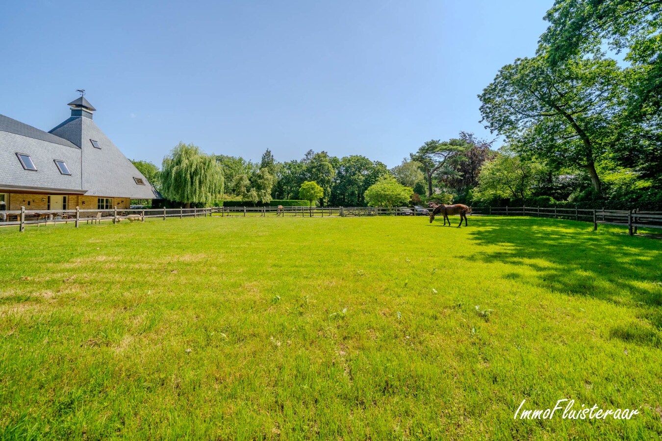 Exclusief eigendom met twee volwaardige, zelfstandige villa-woningen, een conciërgeverblijf en luxueuze paardenfaciliteiten op ruim 2 ha te Brasschaat 