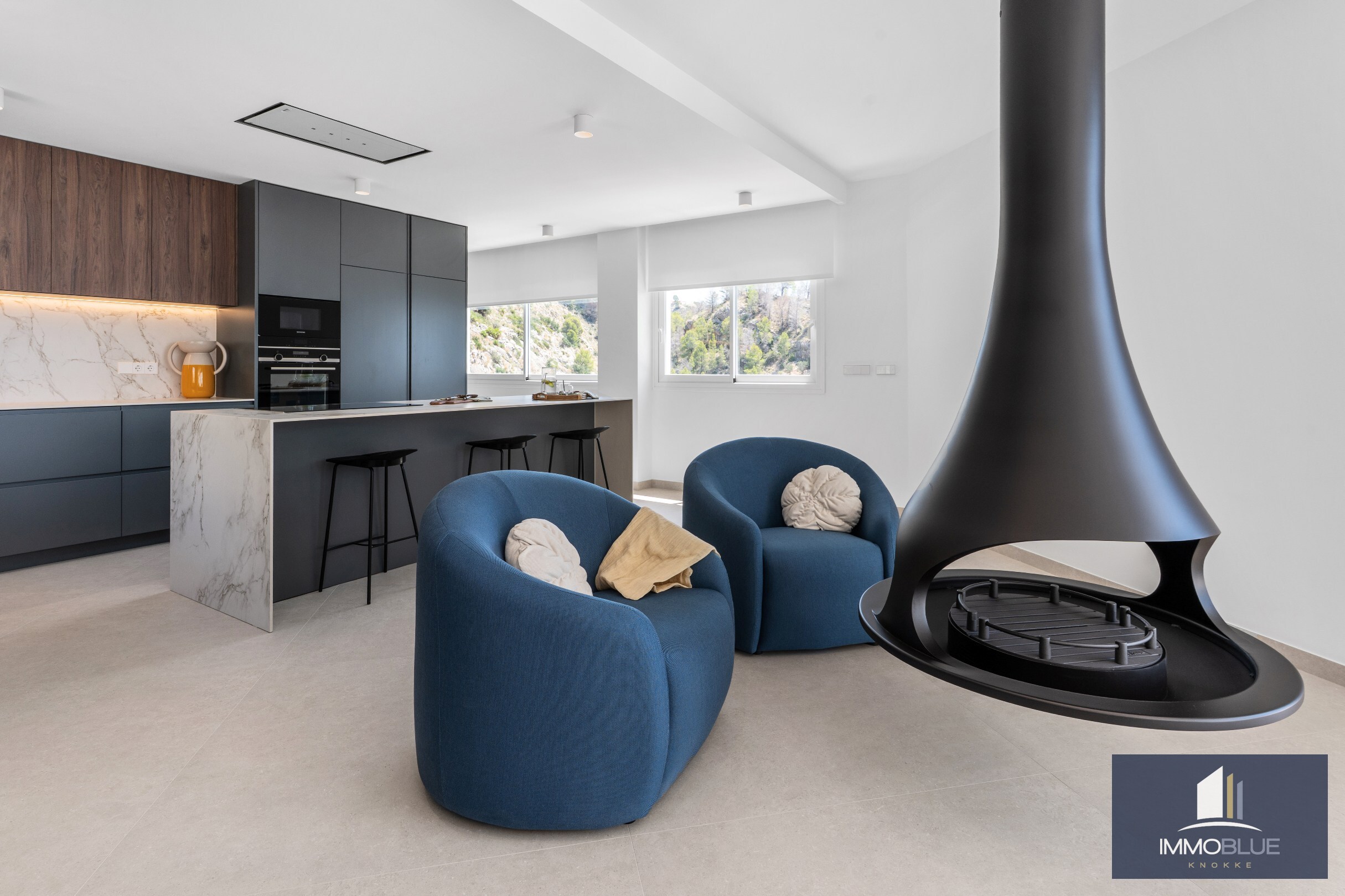 Designvilla met zicht op zee. 