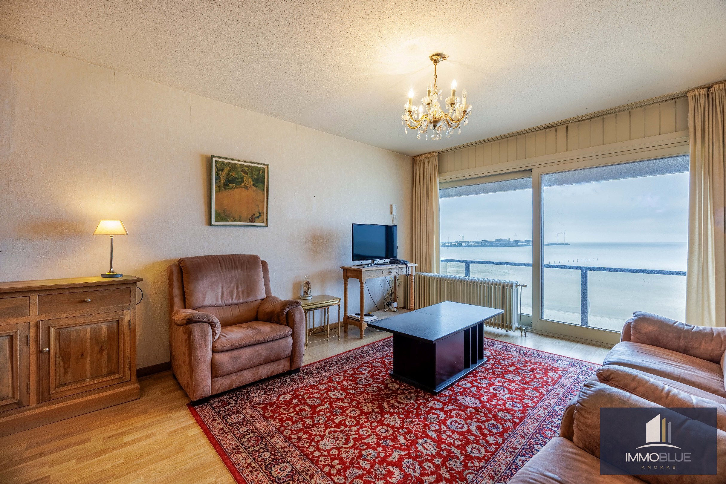 Appartement met frontaal zeezicht. 