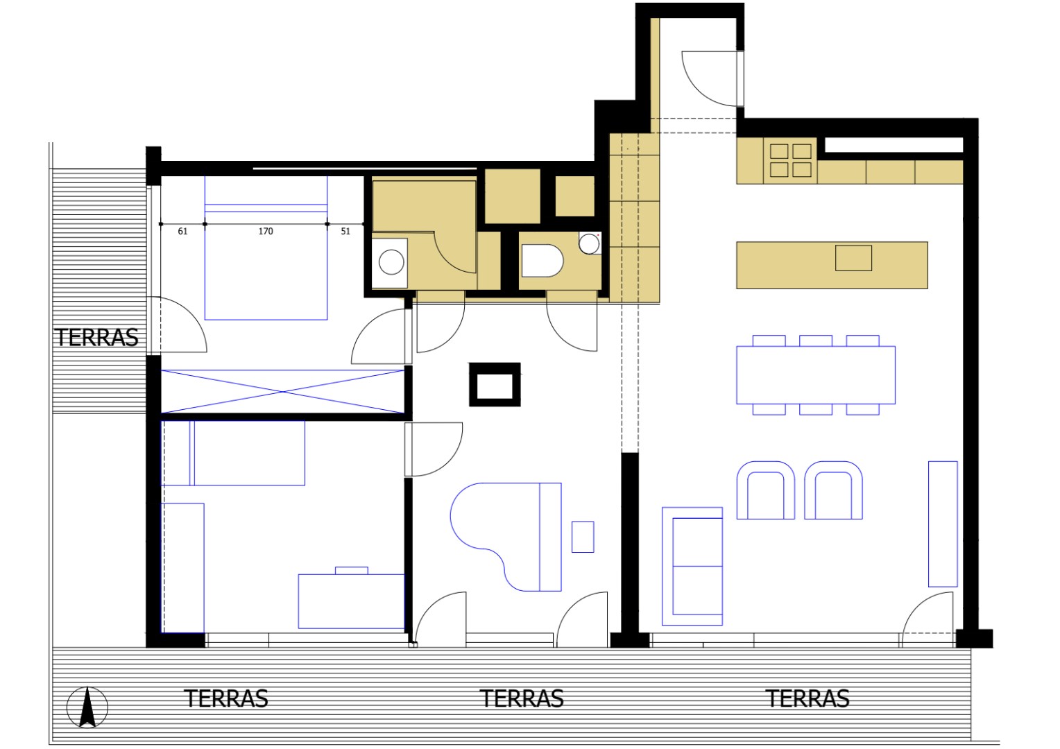 Uniek appartement te huur met twee terrassen en adembenemend uitzicht over de torens van Gent 