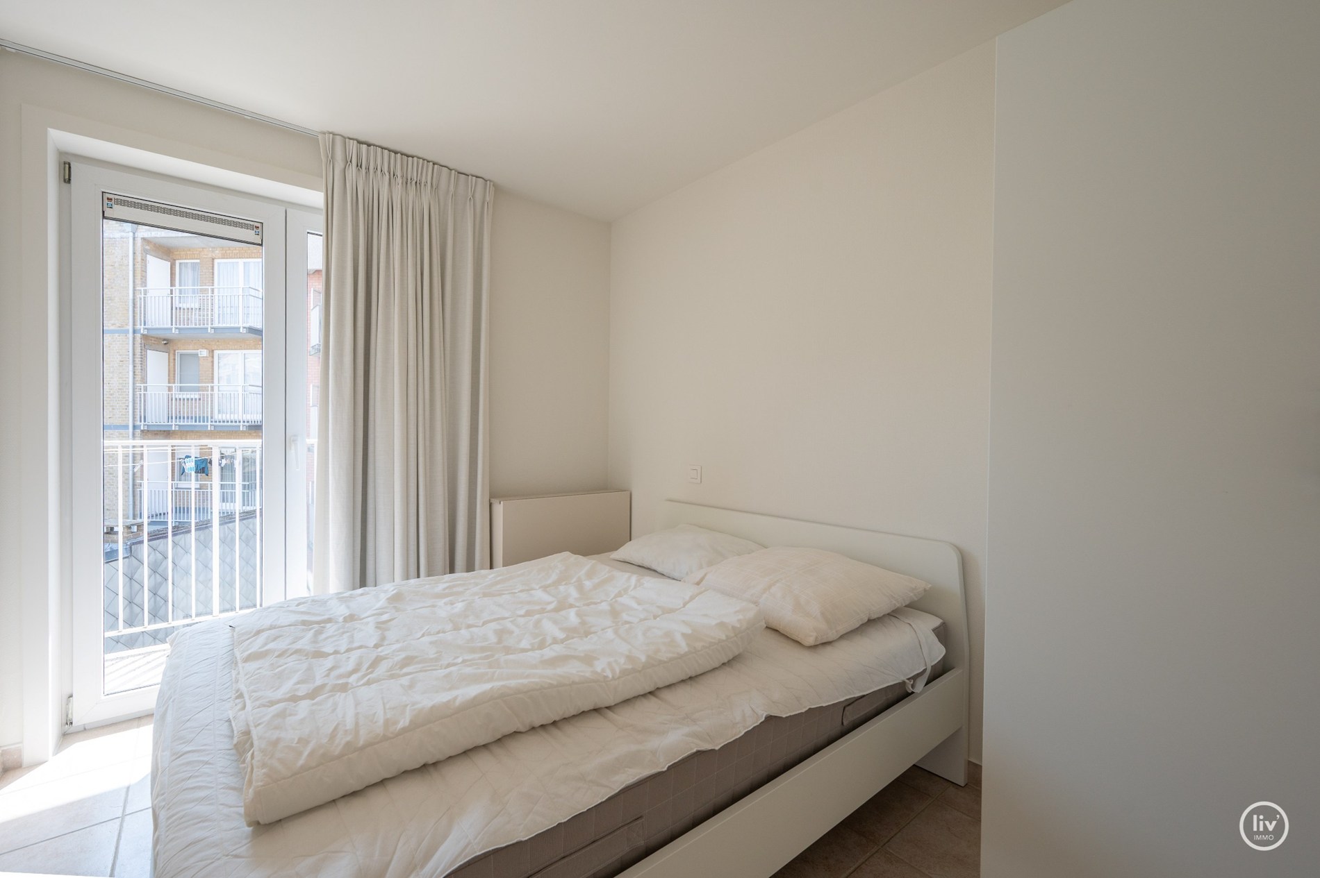 Agréable appartement de 2 chambres situé dans un emplacement de premier choix sur la Lippenslaan à Knokke. 