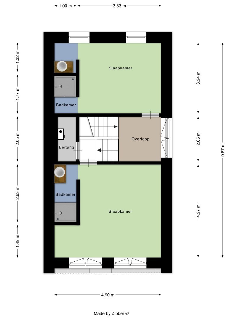 Instapklare woning met zeer goede afwerking, 3 slaapkamers, 3 badkamers, tuin, terras en autostaanplaats in het centrum van Tienen – EPC 27 kWh/m² - bewoonbare opp. 172 m² 
