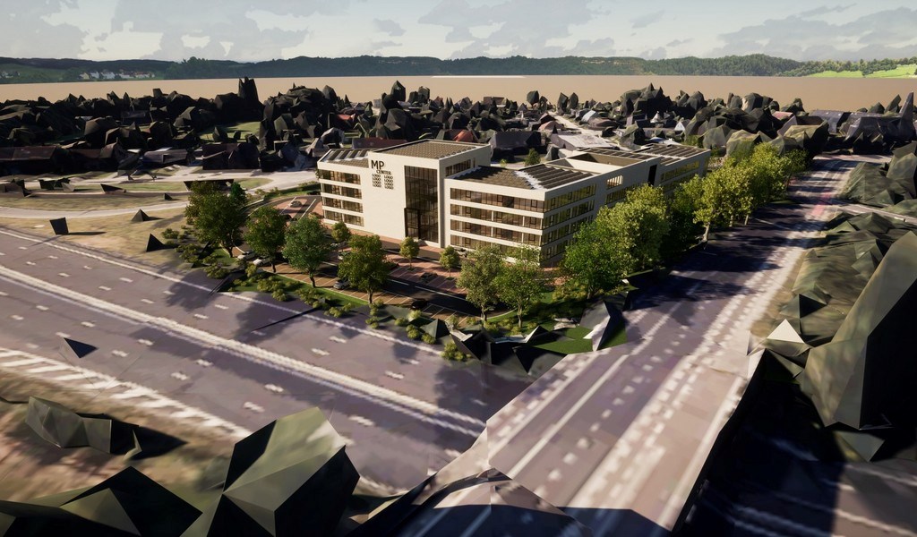 Kantoren te huur in renovatieproject The Curve aan E40 in Drongen