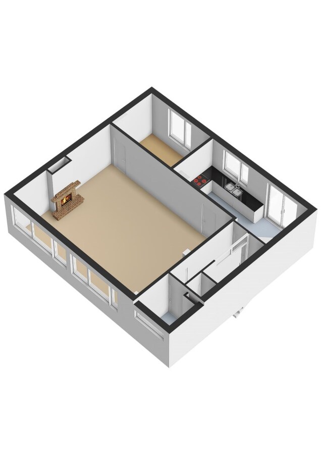 Woning met appartement te koop in het centrum van Eernegem 