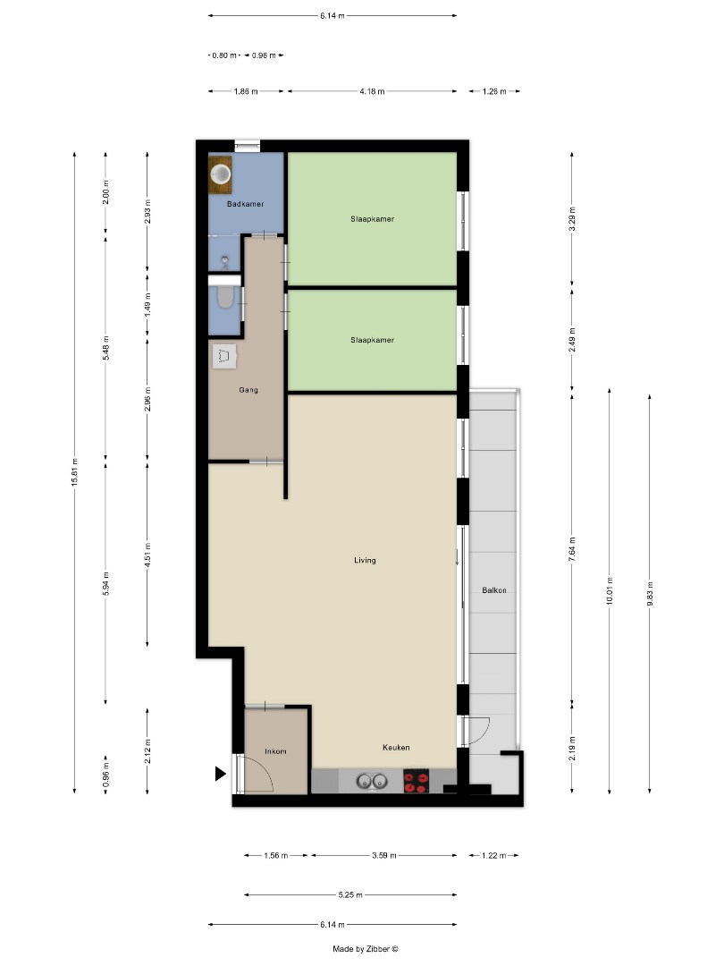 Gunstig gelegen gerenoveerd appartement met 2 ruime slaapkamers en groot terras vlakbij Leuven - EPC 186 kWh/m² - bewoonbare oppervlakte 104 m² 