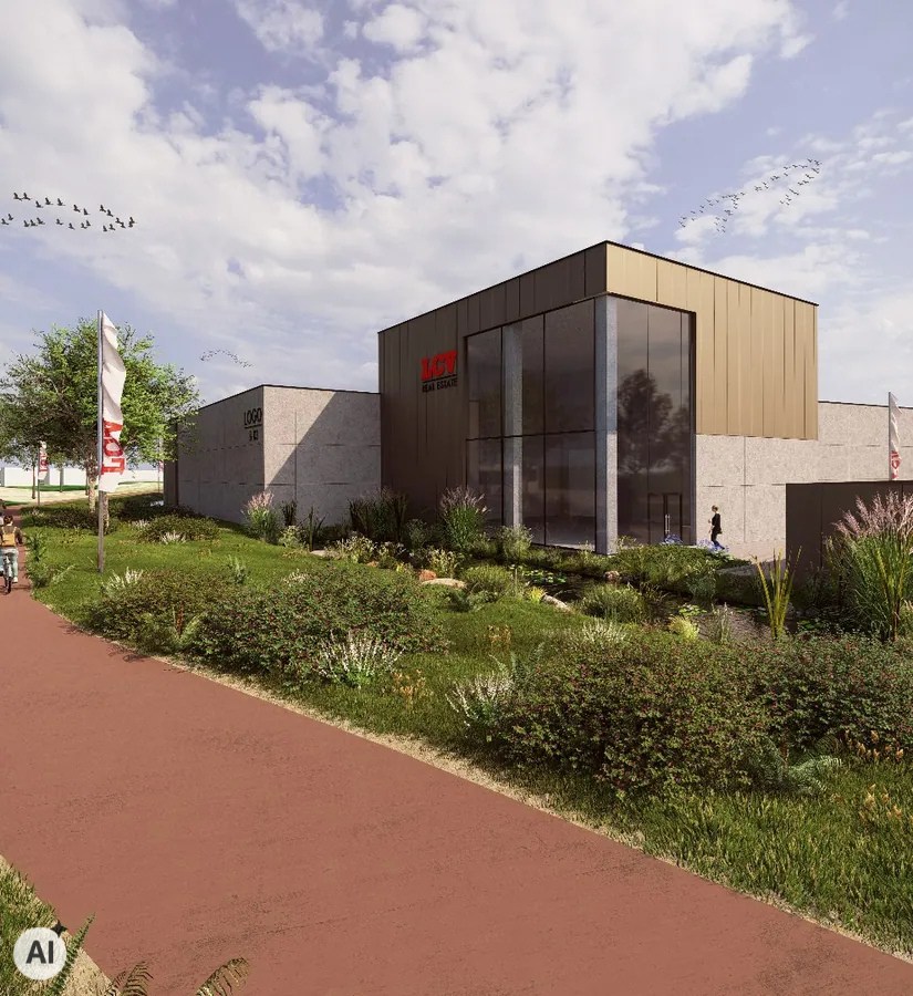 Nieuw bedrijvenpark "Stijn Streuvels" met KMO-units op topligging in Waregem 
