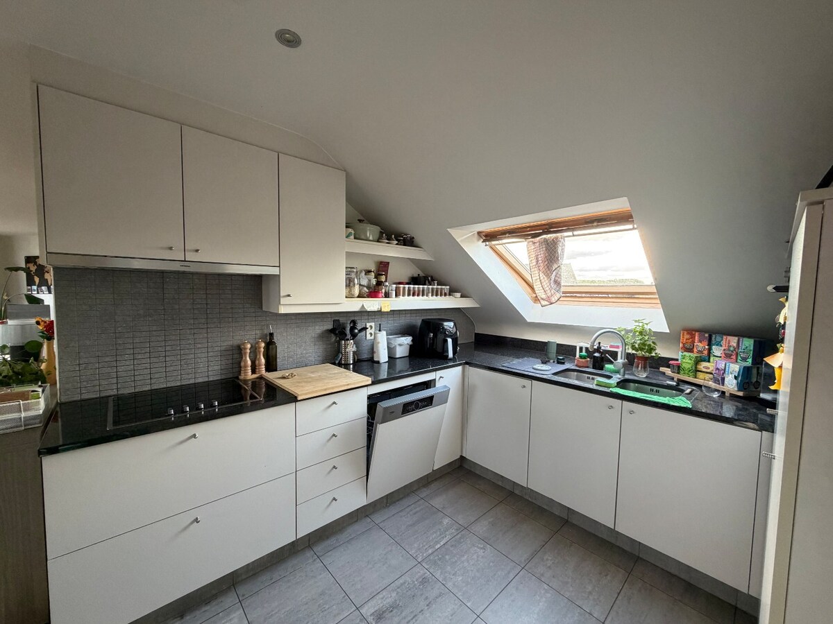 Ruim en lichtrijk dakappartement te Asper. 