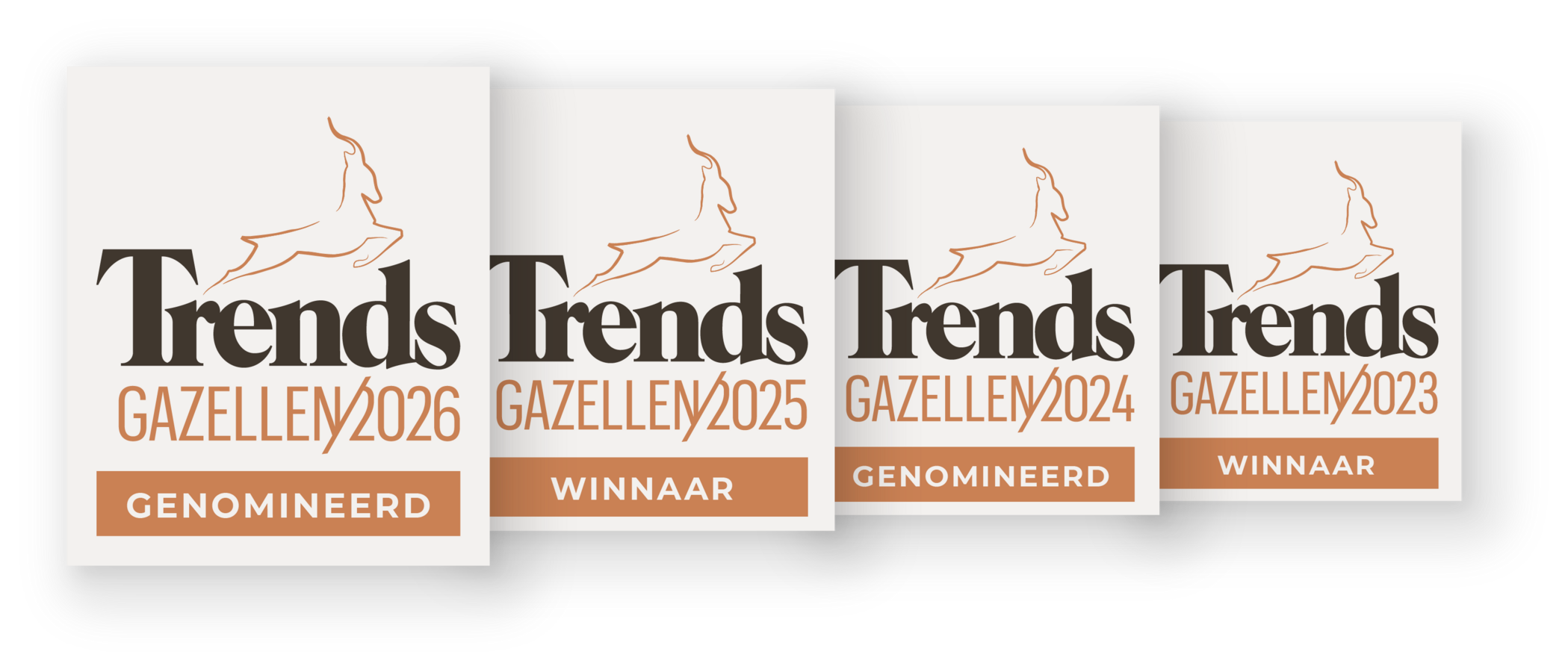 Trends Gazellen 4x genomineerd