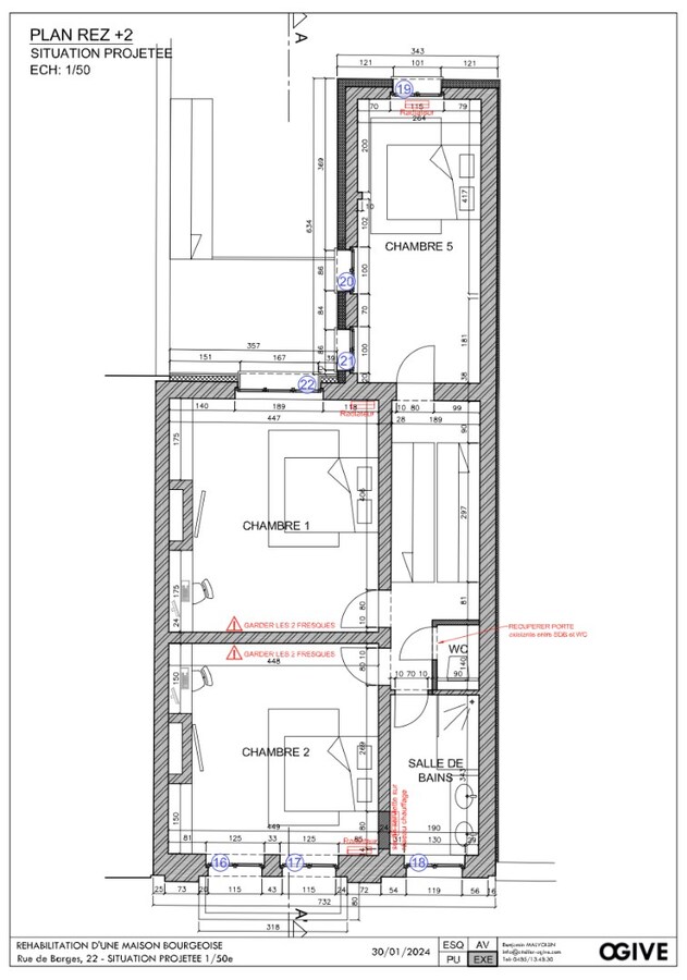 Maison de maître avec 5 chambres et jardin, idéale pour profession libérale ! 