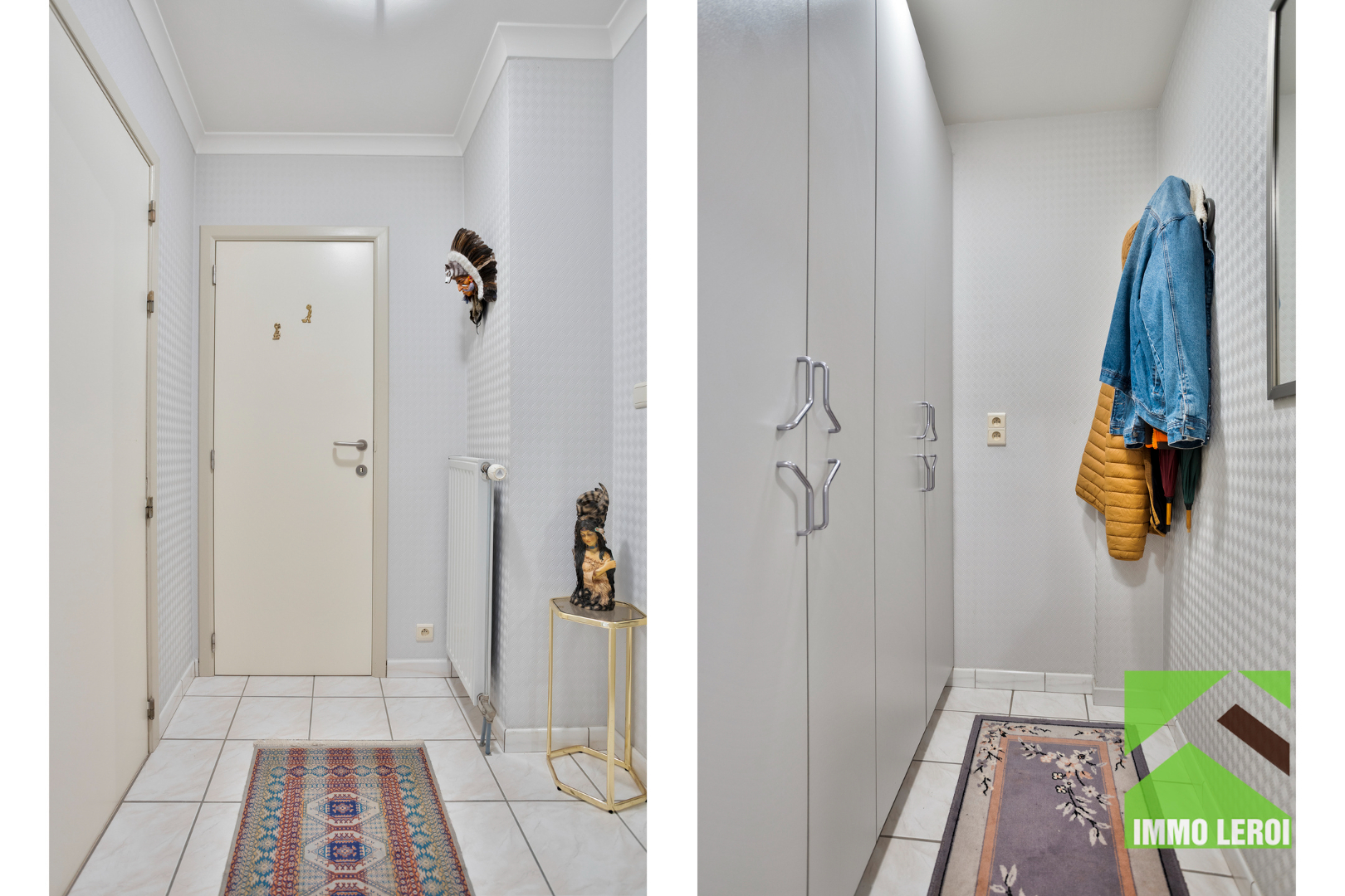 Inkomhal met vestiaire