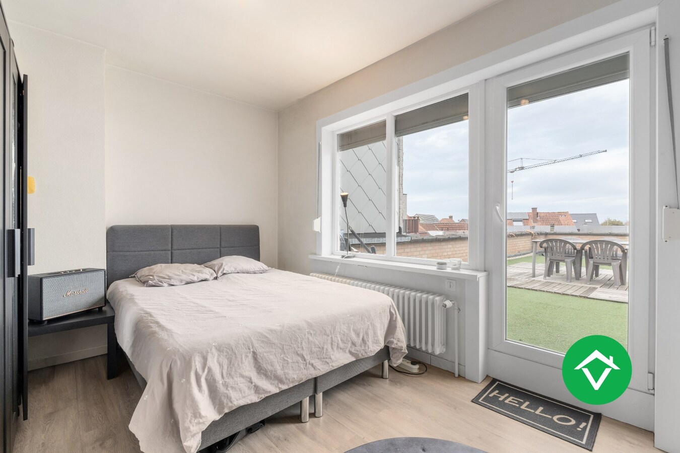Appartement met 2 slaapkamers en groot terras  in centrum Aartrijke 
