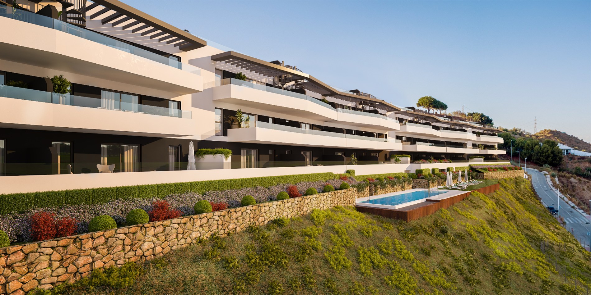 Prachtig laatste show appartement met terras en privétuin inclusief meubels (regio Málaga) 