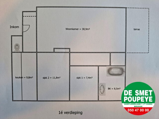 Zonnig hoekappartement met zonneterras 