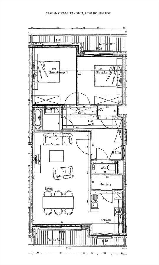 Prachtig gelegen 2 slaapkamerappartement met 2 terrassen 