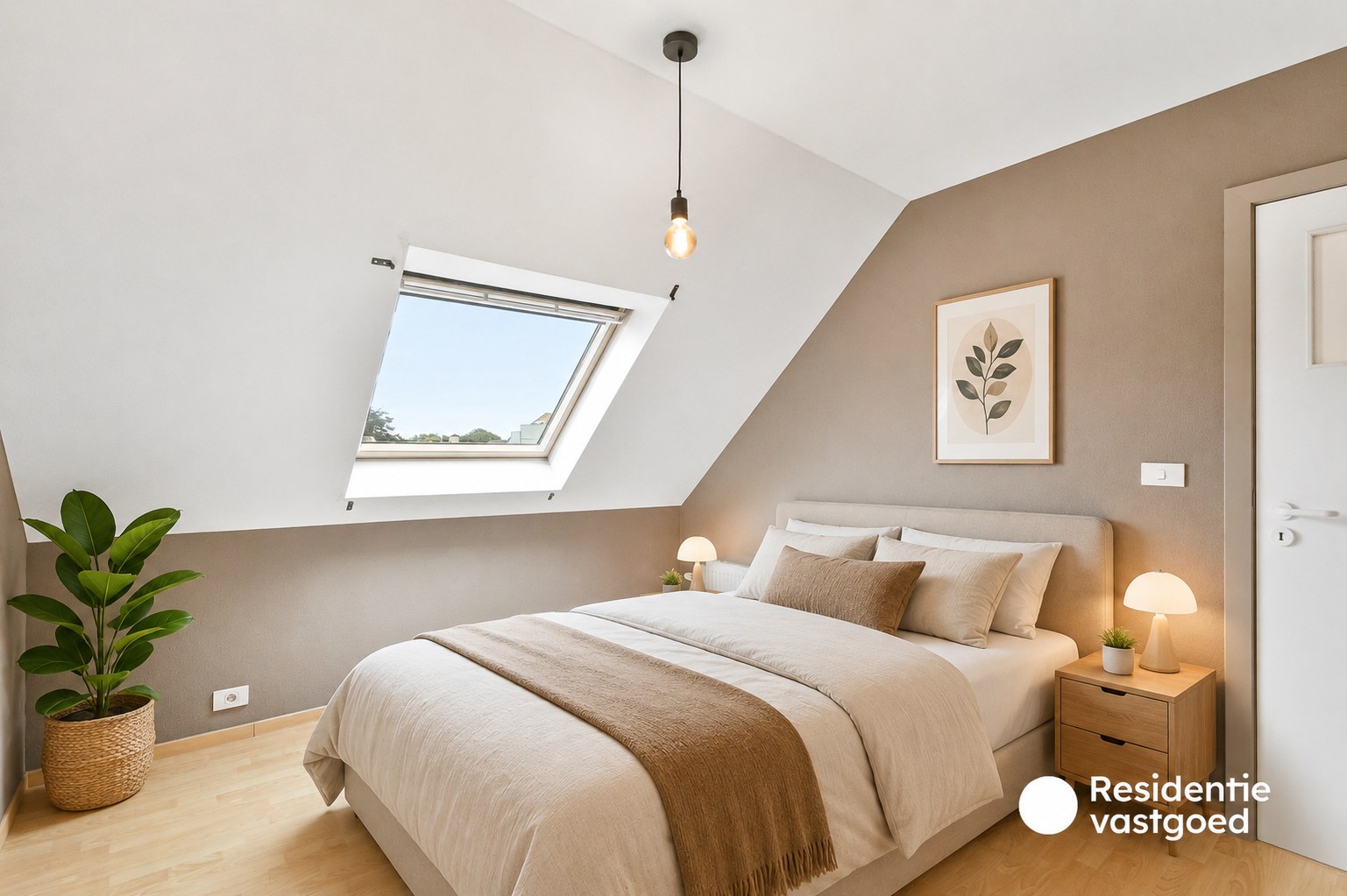 Duplex-appartement in rustige residentie met twee slaapkamers en terras 