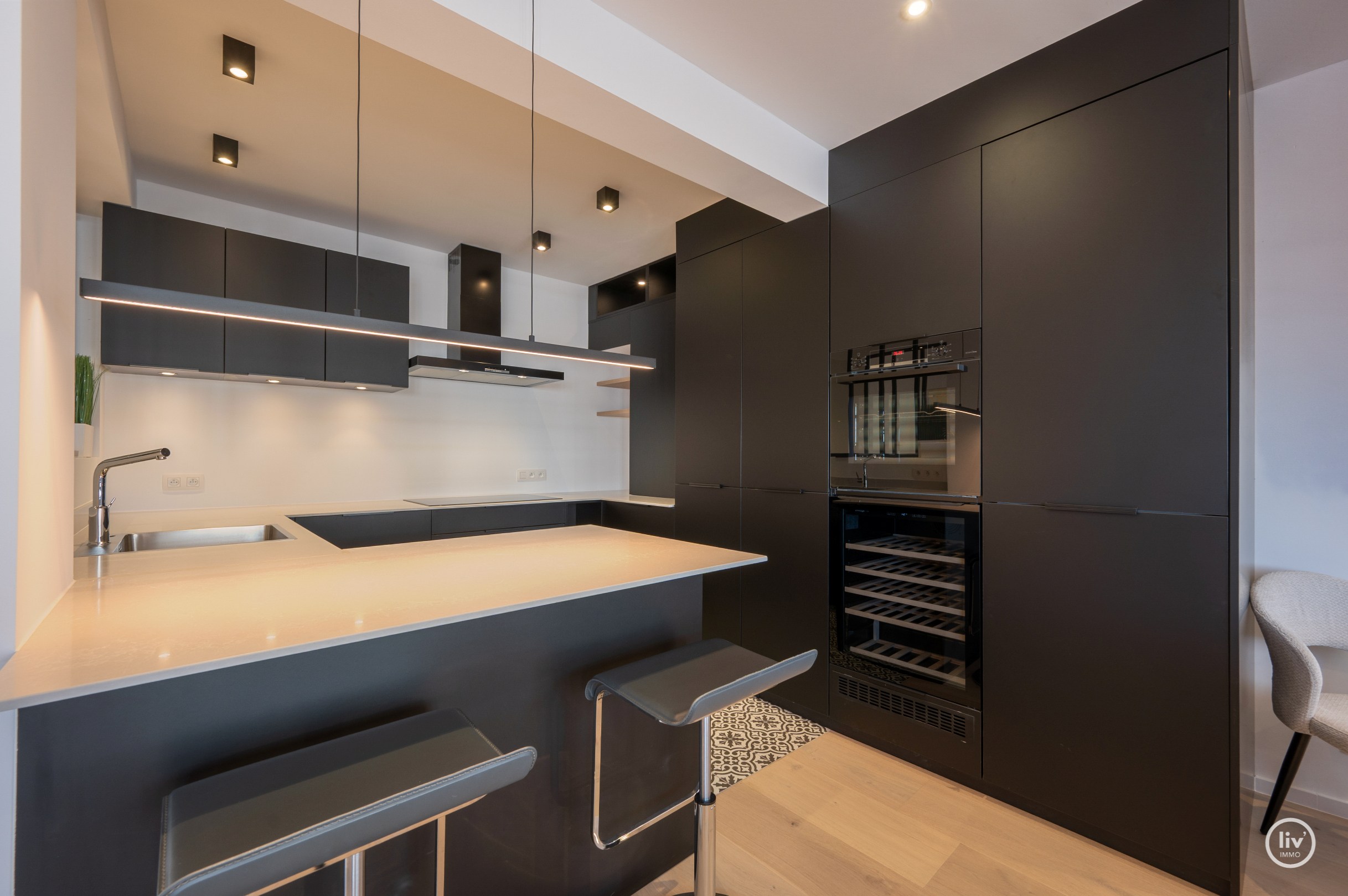 Prachtig gerenoveerd appartement nabij het Albertstrand met zijdelings zeezicht 