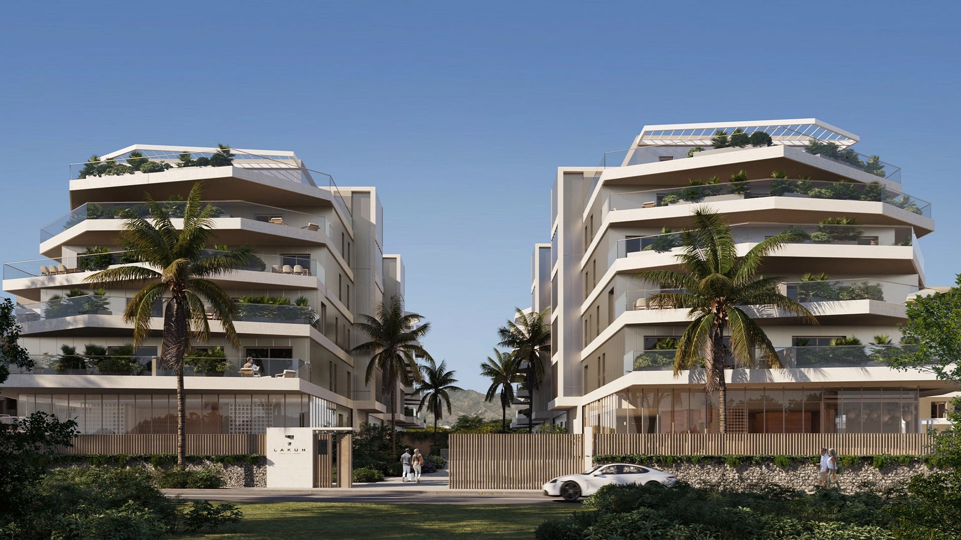 Lakün: Eigentijdse appartementen met ruime terrassen tussen Las Lagunas de Mijas en Fuengirola, de perfecte bestemming voor iedereen die op zoek is naar eigentijdse appartementen. 