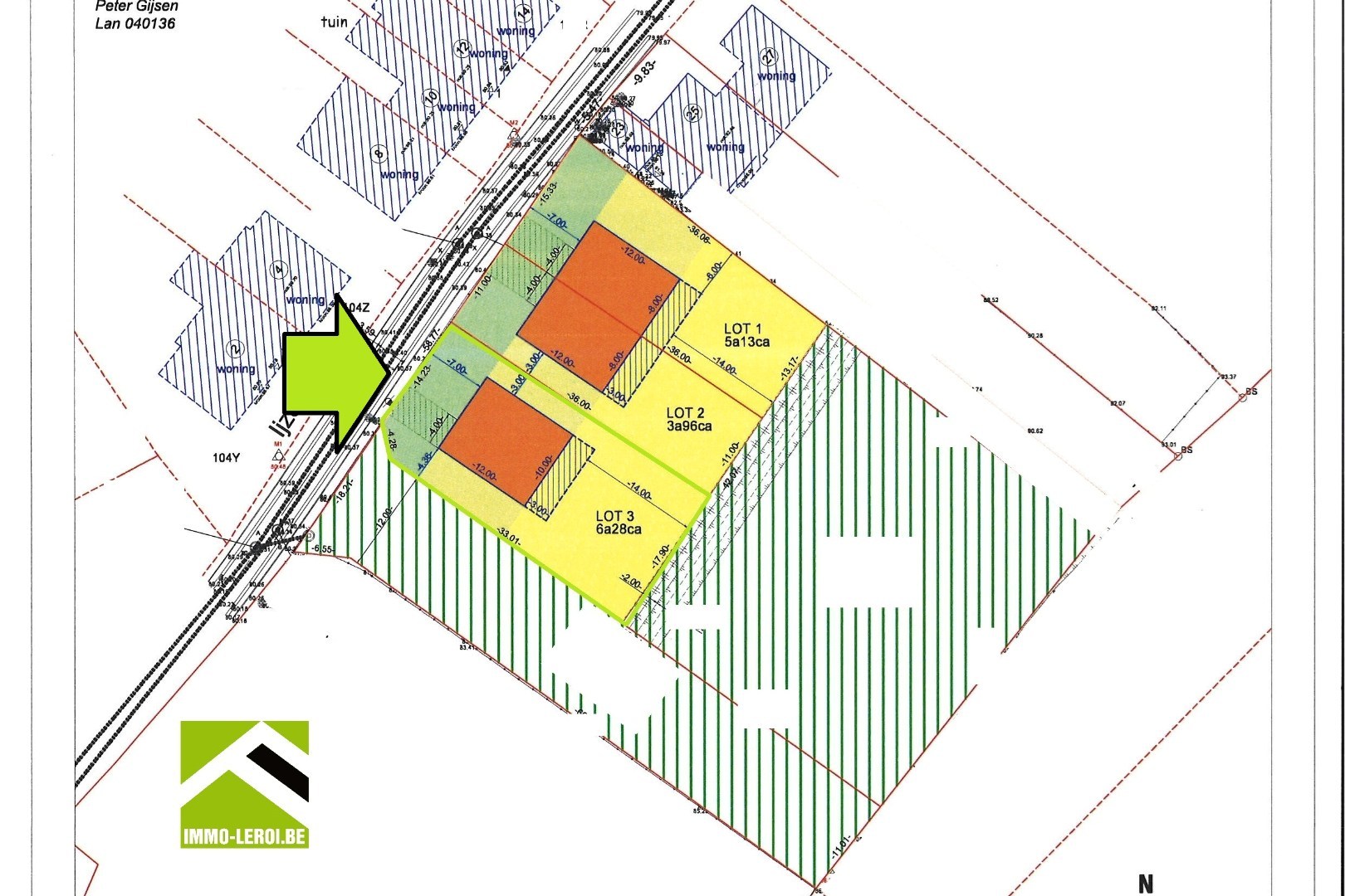 Verkavelingsplan Ijzerbron lot 3