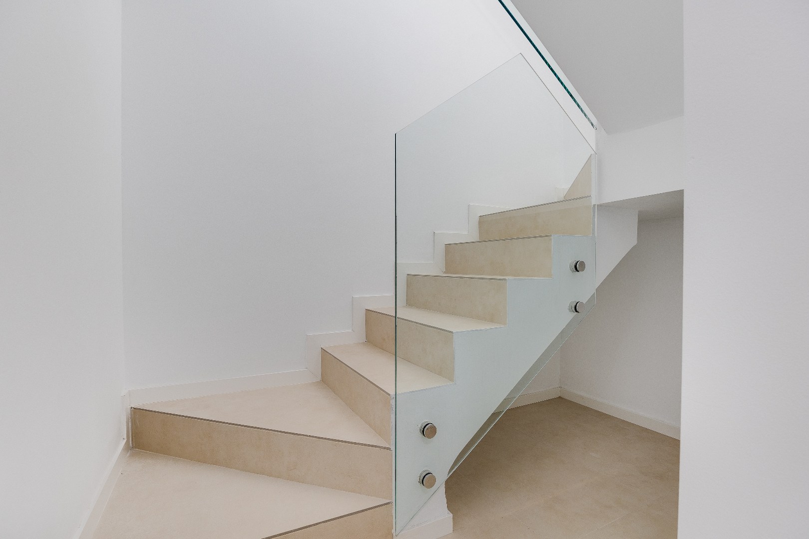 Stairs to the garage/basement