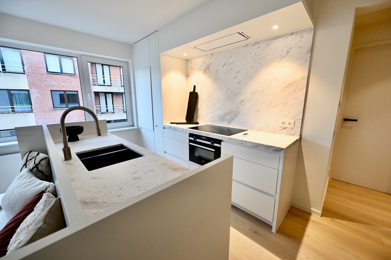 Recent appartement gelegen nabij het Rubensplein op wandelafstand van het strand. Momenteel in afwerking. 