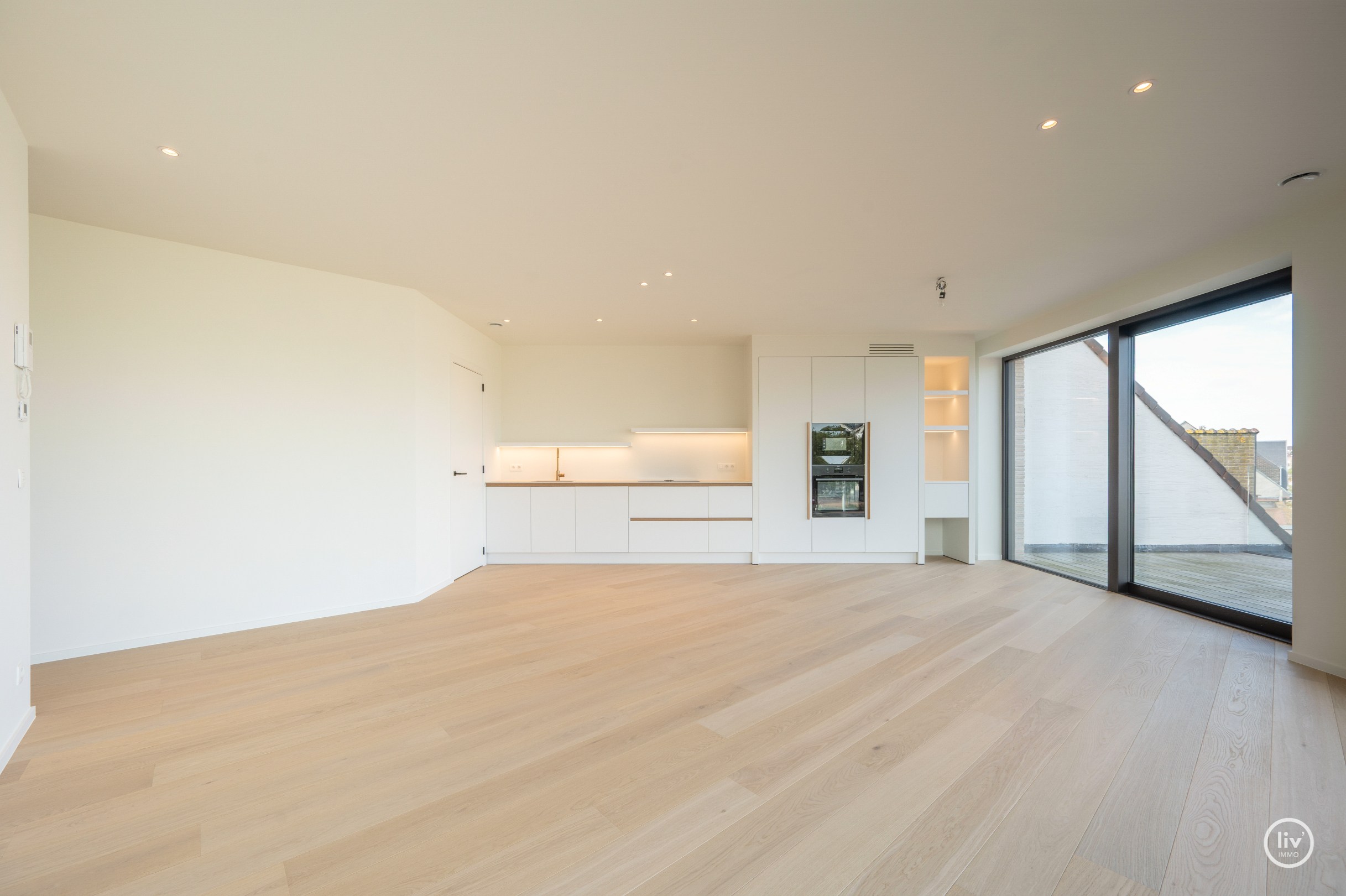 Nouvel appartement avec vue dégagée au centre de Knokke. 