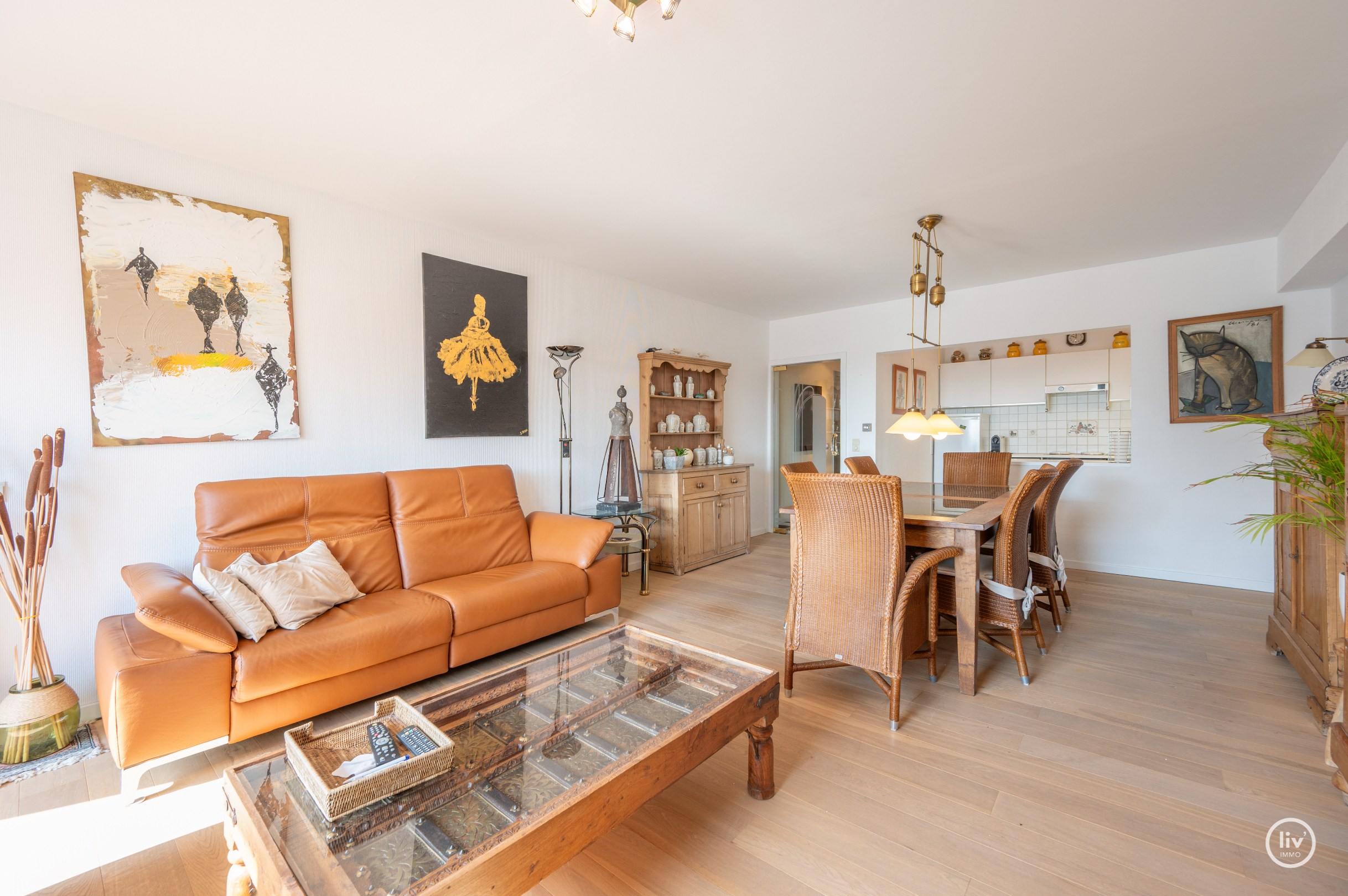 Meublé: Penthouse lumineux et récemment rénové avec une grande terrasse orientée au sud de 19m2, à distance de marche de la plage et des commerces. 
