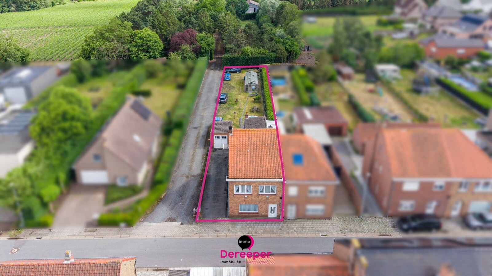 Te renoveren halfopen woning met zuidgerichte tuin op 571 m² in Jabbeke 