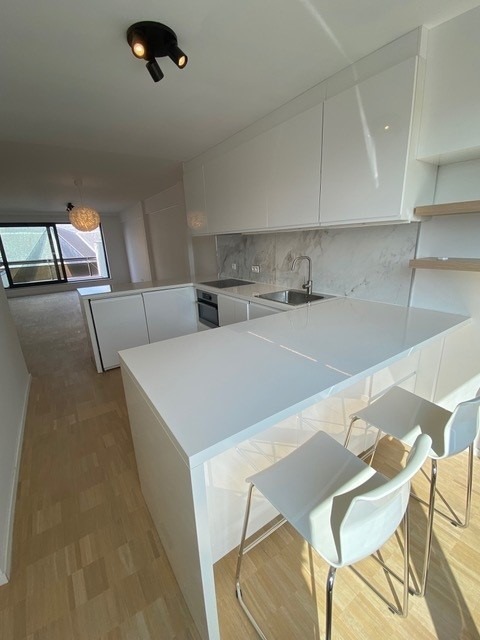 Palcentrum gelegen vernieuwd penthouse met zonneterras uitkijkend op de prachtige St-Michielskerk 